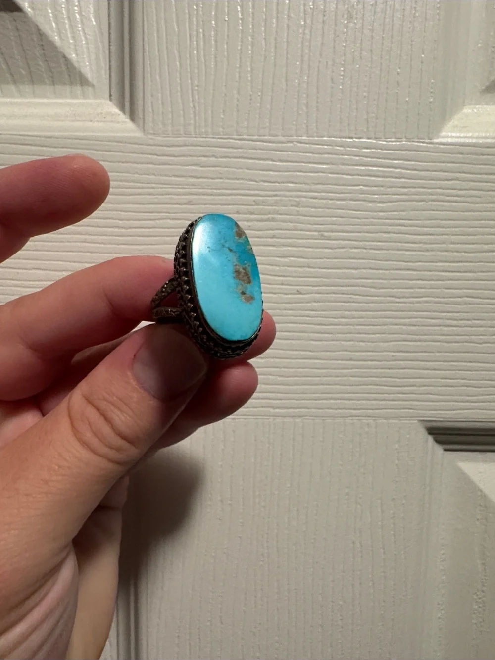 Turquoise Oval Statement Ring - Unbranded